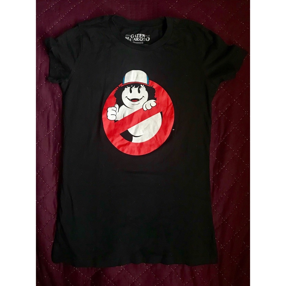 STRANGER THINGS / GHOSTBUSTERS Dustin black shirt